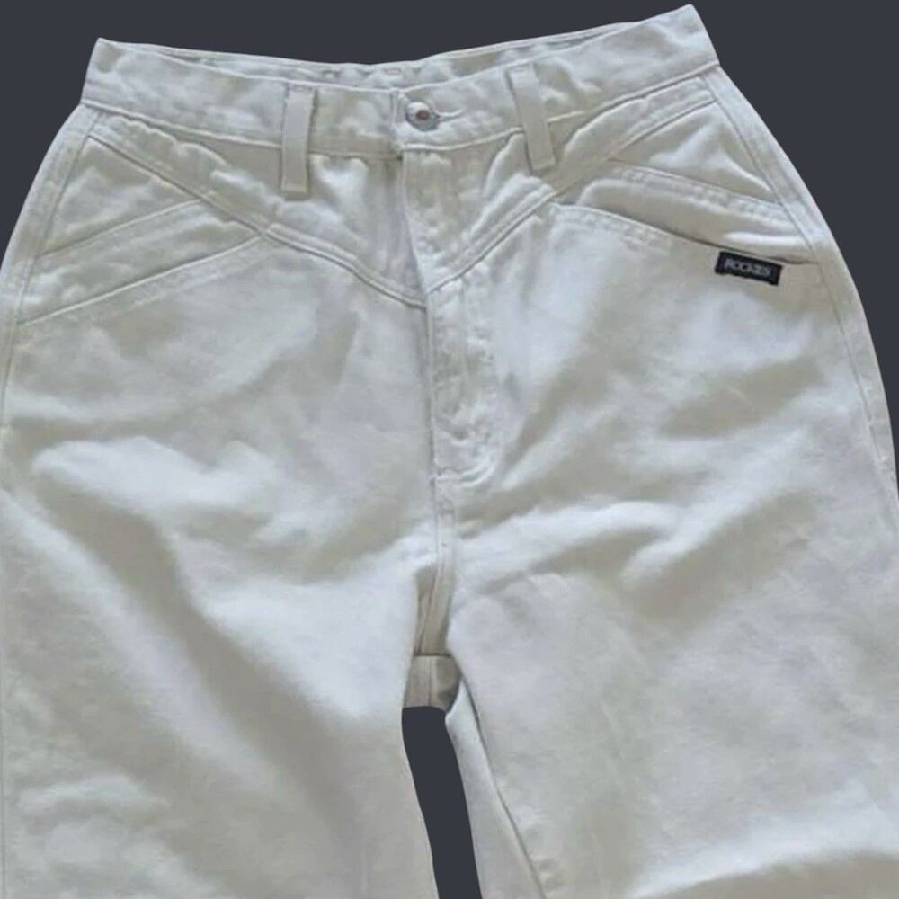 Vintage Rockies Rocky Mountain White Jeans Women's Size 15/16 Short High Rise